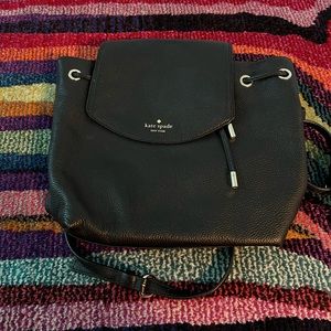 Black backpack purse